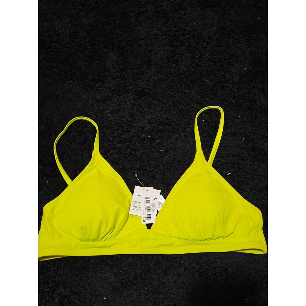 Amazon Essentials Bikini Top M Lime Green UPF 50+ Bralette Swimwear NWT Summer